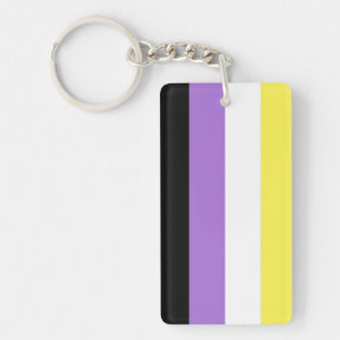 Porte-clefs Indicateur de fierté non binaire