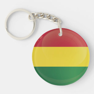 Porte-clefs Indicateur d'icône ronde de Bolivie