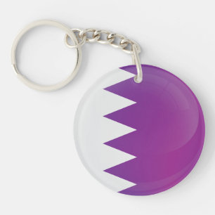 Porte-clefs Indicateur d'icône ronde du Qatar
