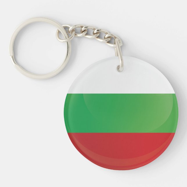Porte-clefs Indicateur Icône Ronde Bulgarie (Devant)