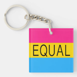 Porte-clefs Indicateur Pansexuel EQUAL