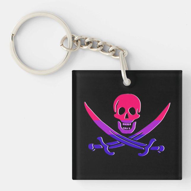 Porte-clefs Indicateur PRIDE Jolly roger BI-Rate (Devant)