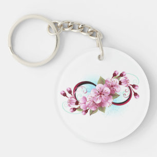 Porte-clefs Infinité avec les fleurs Sakura