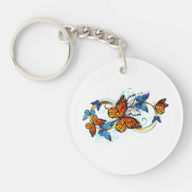 Porte-clefs Infinité de papillons monarques (Devant)