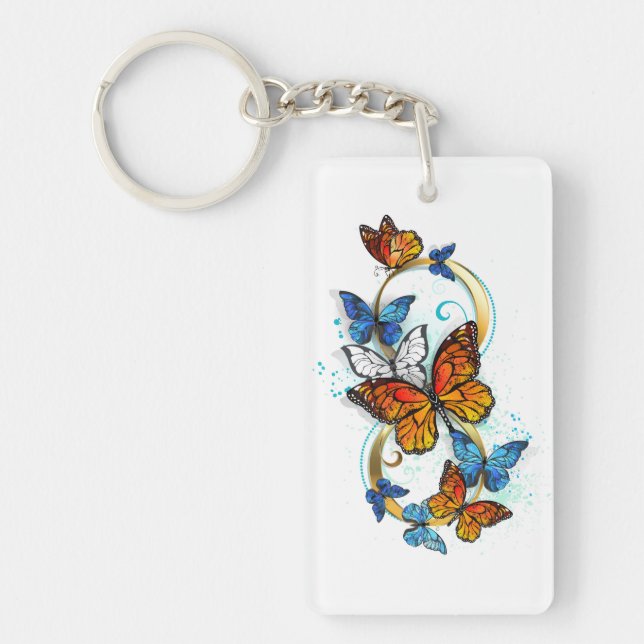 Porte-clefs Infinité de papillons monarques (Devant)