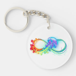 Porte-clefs Infinity avec Rainbow Jellyfish