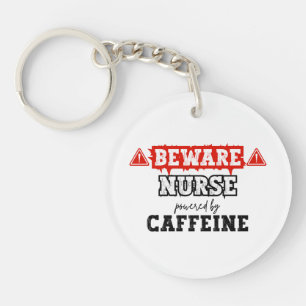 Porte-clefs Infirmière Alimentée Par La Caféine Infirmière e