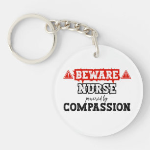Porte-clefs Infirmière Alimentée Par La Compassion   Infirmièr