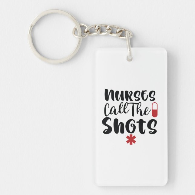 Porte-clefs Infirmière-Cadeau Appelez Les Tirs (Devant)