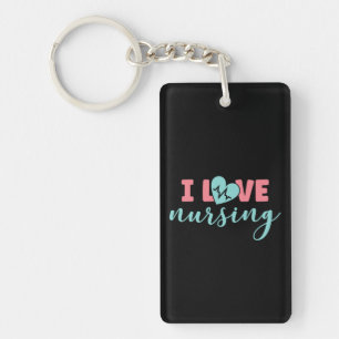 Porte-clefs Infirmière Cadeau J'aime Infirmière