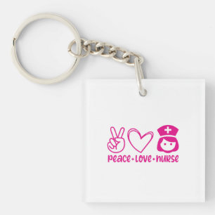 Porte-clefs Infirmière Cadeau Paix Amour Infirmière