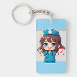 Porte-clefs Infirmière Chibi Originale - Vie de soins infirmie