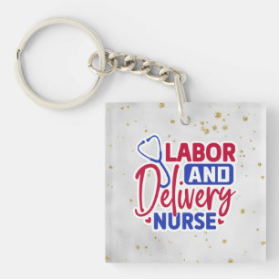 Porte-clefs Infirmière de la main-d'oeuvre et de la prestation