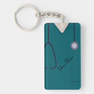 Porte-clefs Infirmière Médicale Infirmière Turquoise Acryli