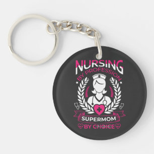 Porte-clefs Infirmière par profession, Supermom par choix - za