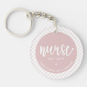 Porte-clefs Infirmière personnalisée diplômé de la RN Élégant