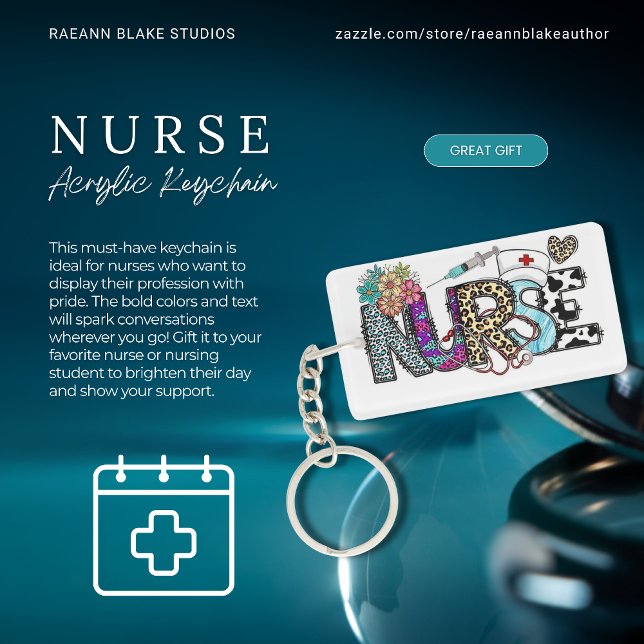 Porte-clefs Infirmière Porte - clé acrylique (Créateur téléchargé)