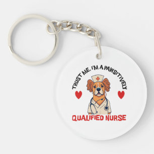 Porte-clefs Infirmière Qualifiée Pawsitivement