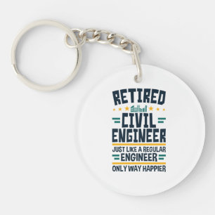 Porte-clefs Ingénieur civil retraité Ingénieur retraité Retrai