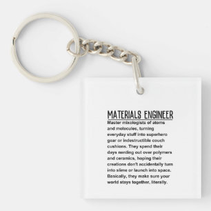Porte-clefs Ingénieur des matériaux