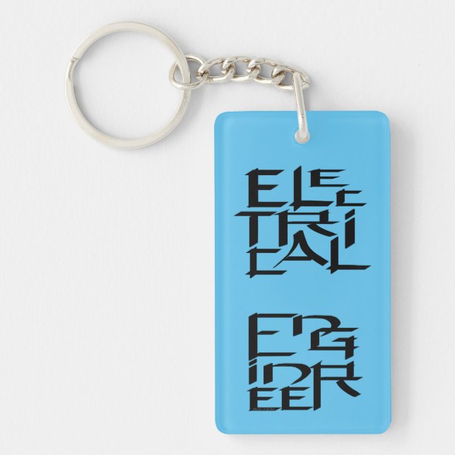 Porte-clefs Ingénieur électricien Caractère (Devant)