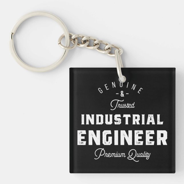 Porte-clefs Ingénieur industriel, cool, ingénieur, ingénierie, (Devant)