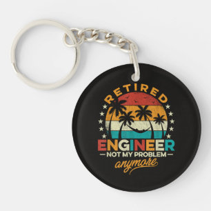 Porte-clefs Ingénieur retraité, plus mon problème