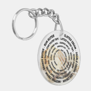 Porte-clefs Ingrédients à tarte concentré avec garnitures
