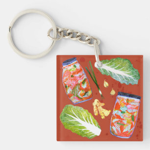 Porte-clefs Ingrédients KIMCHI Nourriture coréenne épicée