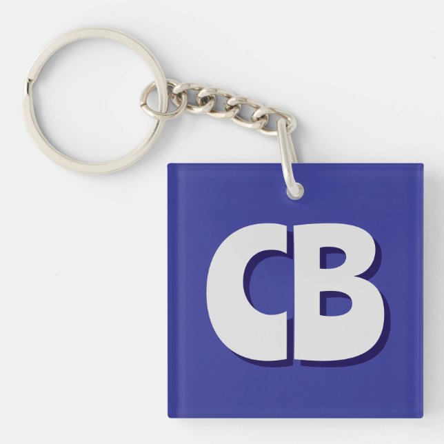 Porte-clefs Initiales minimalistes Monogrammes professionnels  (Devant)