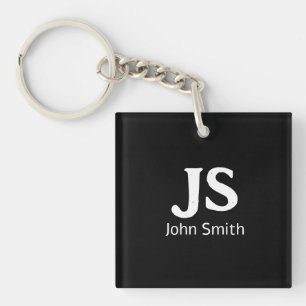 Porte-clefs Initiales personnelles personnalisables