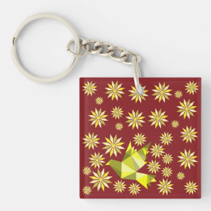 PORTE-CLEFS INSÉPARABLE AVEC DON DE FLEURS JOUR SPÉCIAL, ANNIV