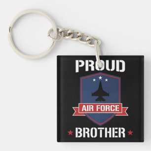 Porte-clefs Insigne de Frère Militaire Fier de l'Armée de l'Ai