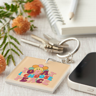 Porte-clefs Inspiration Choisissez Peace Wordart Porte - clé