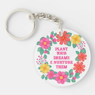Porte-clefs Inspiration Créez votre propre monogramme floral