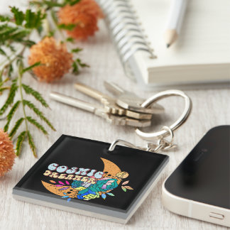 Porte-clefs Inspirational Cosmique Dreamer Wordart Porte - clé
