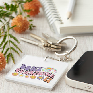 Porte-clefs Inspirational Ne pas trop penser à Wordart Porte -