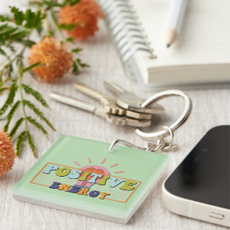 Porte-clefs Inspirational Positive Energy Wordart Porte - clé
