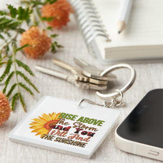 Porte-clefs Inspirational Rise Above the Storm Wordart