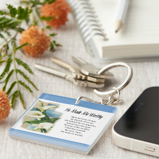 Porte-clefs Inspirationnel Il M'A Fait Digne