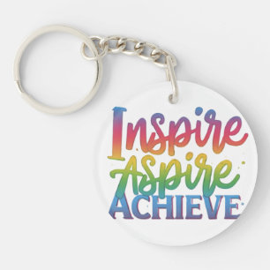Porte-clefs Inspirer Aspire Atteindre le Porte - clé circulair