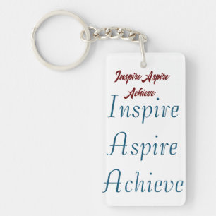 Porte-clefs Inspirer Aspire Atteindre Rectangle Porte - clé