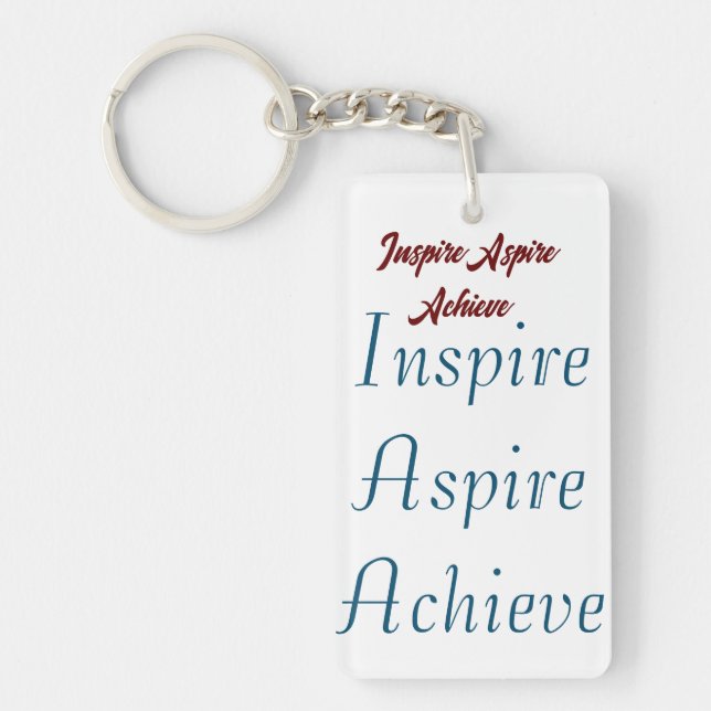 Porte-clefs Inspirer Aspire Atteindre Rectangle Porte - clé (Devant)