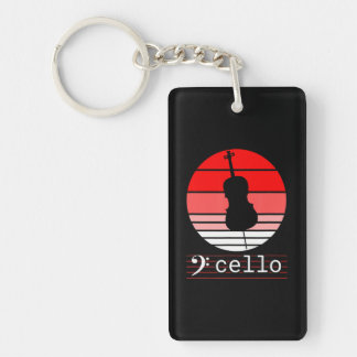 Porte-clefs Instrument de musique de violoncelle avec cello de
