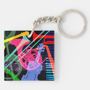 Porte-clefs Instruments de musique Pop Art Design