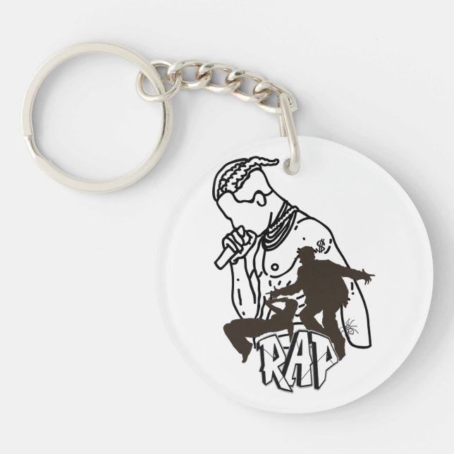 Porte-clefs Interprète hip-hop dynamique (Devant)