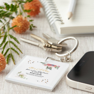 Porte-clefs Invitation à une fête prénatale