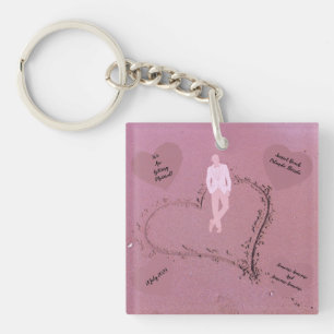 Porte-clefs Invitation au mariage sur la plage