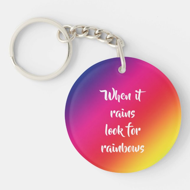 Porte-clefs Invitation de devis, chercher Rainbows & Stars (Devant)