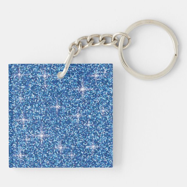 Porte-clefs Iridescent bleu brillant (Dos)